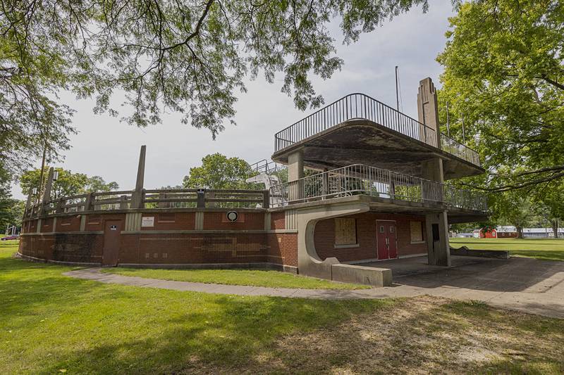 The pool opened in 1950 and closed in 2000. The free-standing above-ground public pool made it particularly unique.