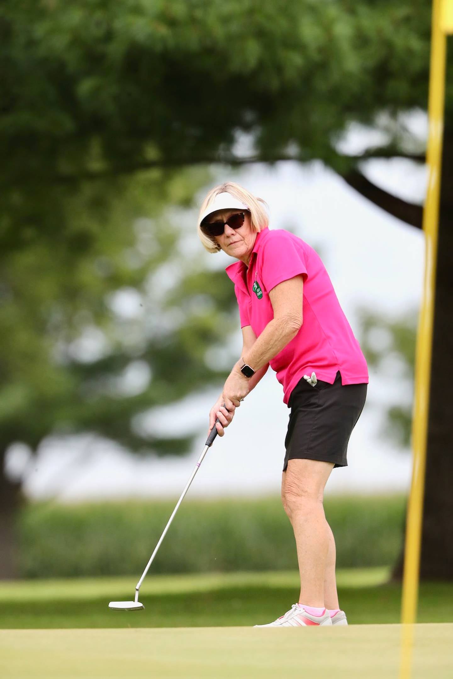 Karen Towns putts during the Illinois Valley Women's Golf Invitational on Sunday, Aug. 13, 2023 at Wyaton Hills Golf Course in Princeton.