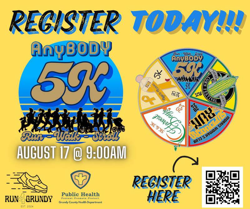 The flyer for the Anybody 5K.