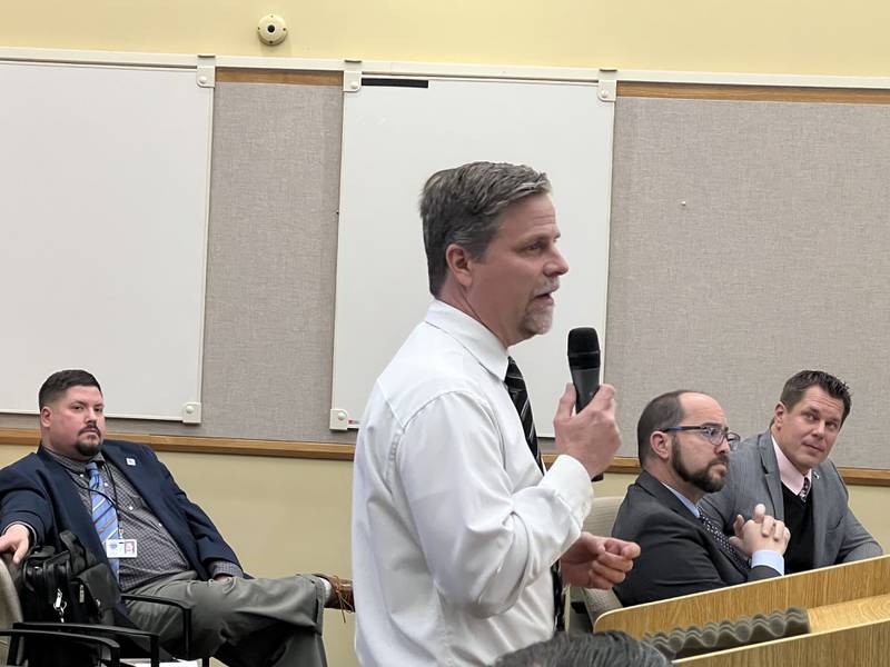 Bart Becker, the administrator at the DeKalb County Rehab and Nursing Center, talks to the DeKalb County Board during the Committee of the Whole meeting on Oct. 12 2022.