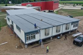Photos: Waltham School in Utica installs mobile classrooms 