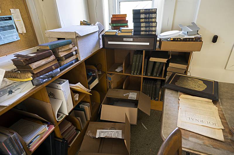 The first floor of the library is mostly used for storage and is a bit unsafe for the public.