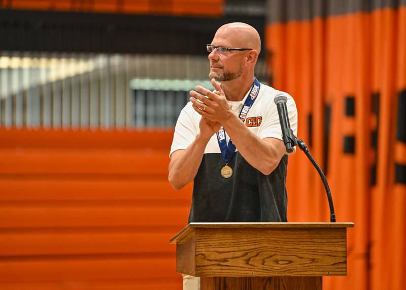 Crystal Lake Central Baseball 3A Championship celebration at Crystal Lake Central High School on Sunday, June 9, 2024 in Crystal Lake.