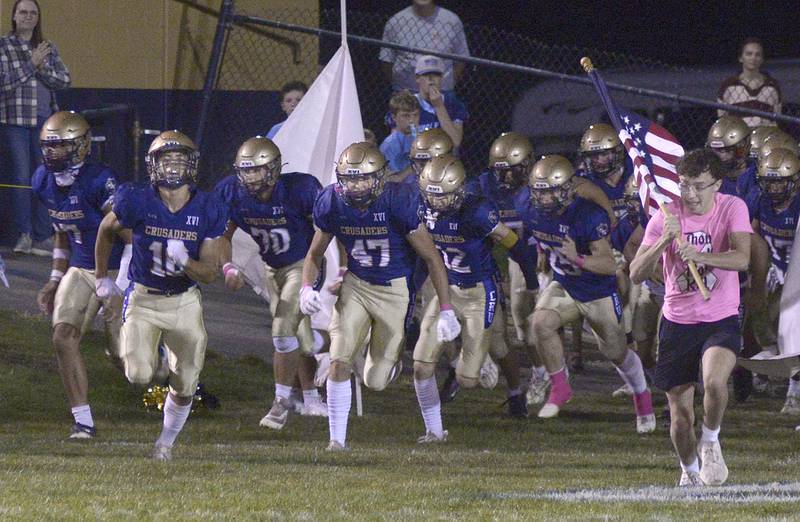 The Marquette Crusaders take to the field Friday night for their Homecoming game against  Aurora Central Christian.