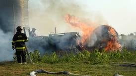 Photos: Machine shed destroyed by fire in rural Polo