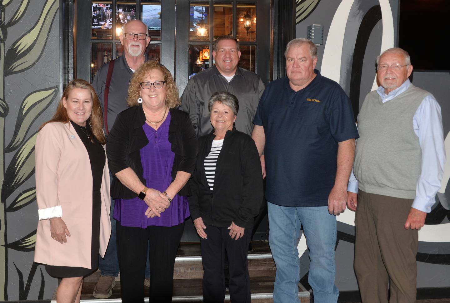 Members of the Ogle County Economic Development Corp. Board of Directors pose for a photo at their meeting held at The Lamplight Tavern in Polo on Thursday, March 14, 2024. Pictured in the front row, from left, are Karen Halstead, ComEd; Charlene Coulombe, executive director; Paula Diehl, secretary, Mount Morris; Randy Schoon, president, Polo; and John Finfrock, Ogle County Board chairman. In the back row are John Rickard, treasurer, Byron; and Darin DeHaan, vice president, Oregon.