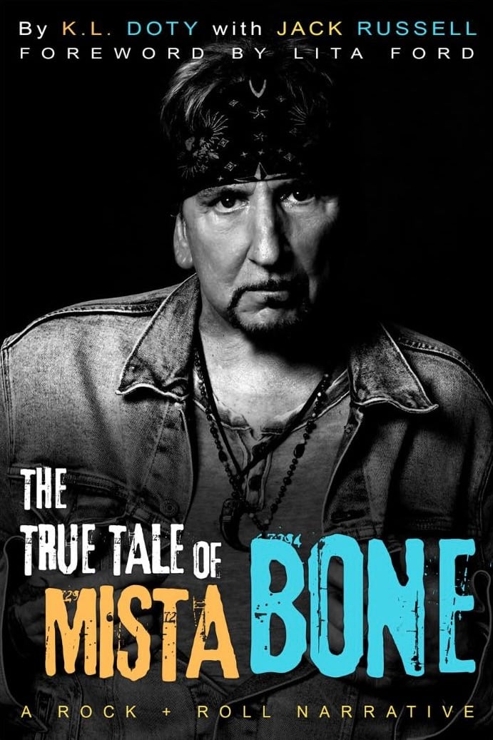 Author K.L. Doty, the author of “The True Tale of Mista Bone: A Rock + Roll Narrative,” an autobiography of Great White frontman Jack Russell, will sign copies and host a Q & A session at the Arcada Theatre Friday, Aug. 23.