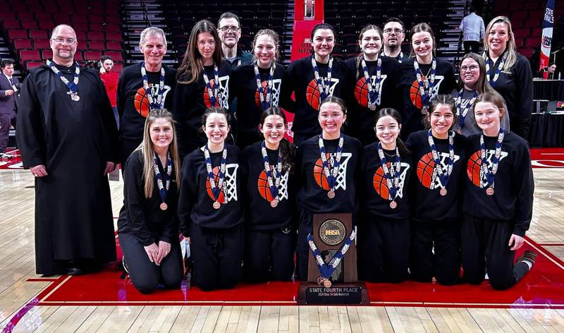 St. Bede Academy will host a season celebration for their state girls basketball team in recognition of its fourth-place finish in the Class 1A State Tournament at 6:30 p.m. Tuesday at Abbot Vincent Gymnasium.