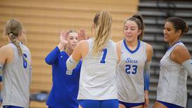 Girls volleyball: Strong defense, service aces help St. Charles North to straight set win over Wheaton North