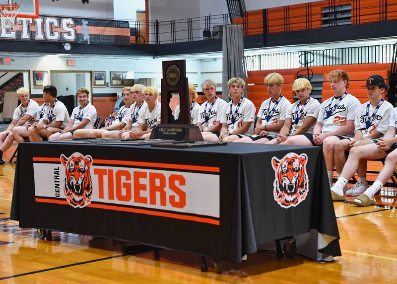 Crystal Lake Central Baseball 3A Championship celebration at Crystal Lake Central High School on Sunday, June 9, 2024 in Crystal Lake.