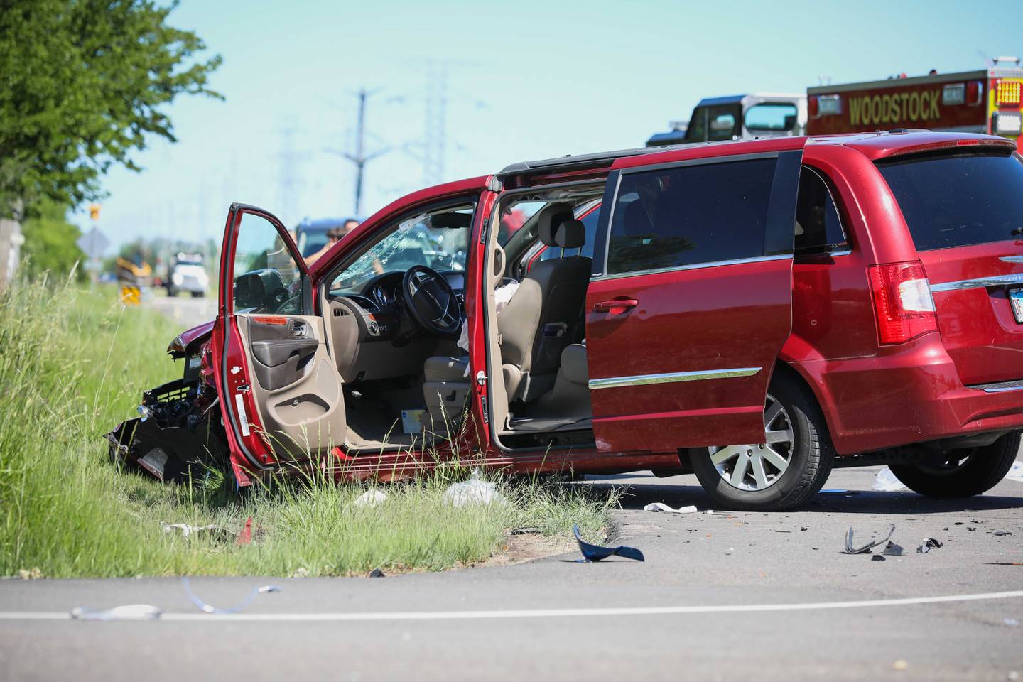 Two people were taken to area hospitals with injuries considered life-threatening following a motorcycle versus minivan crash on Saturday, May 25, 2024, at Route 176 and Dean Street in Lakewood.
