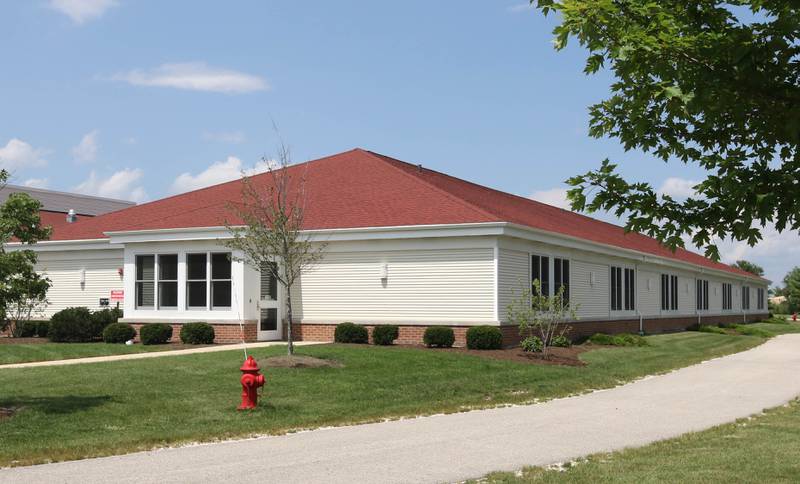 The exterior of the DeKalb County Rehabilitation and Nursing Center’s new transitional care wing Wednesday, July 10, 2024, in DeKalb. The new addition recently opened and residents have begun moving in.