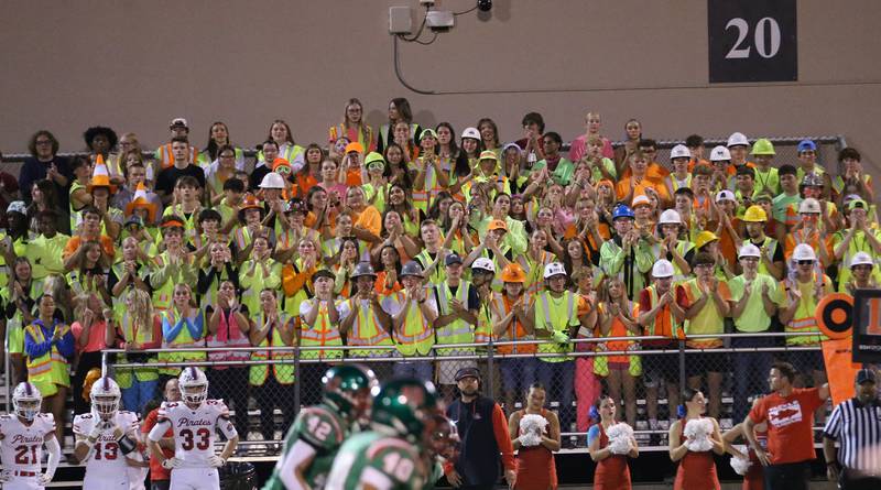 Ottawa super fans cheer on the Pirates while playing L-P  on Friday, Sept. 13, 2024 at Howard Fellows Stadium.