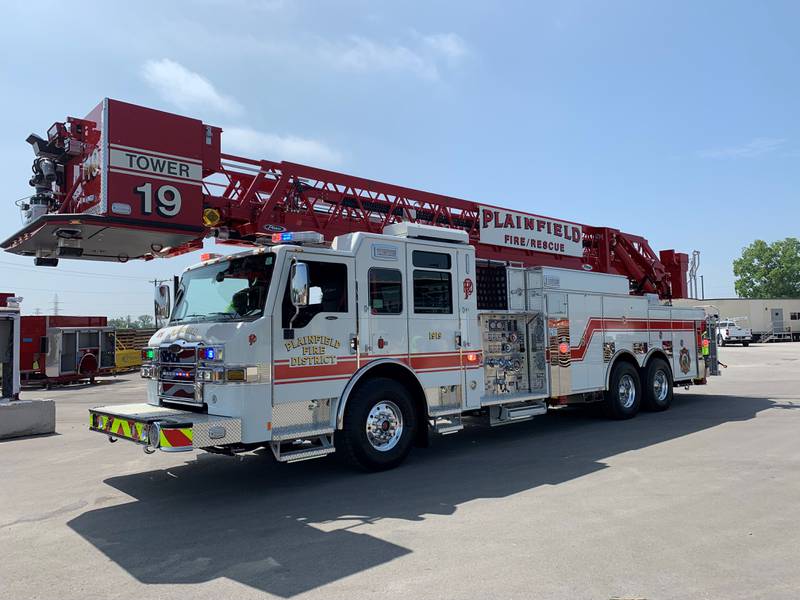 The Plainfield Fire Protection District has announced the arrival of its new ladder truck. The 2022 Pierce Tower Ladder was put into service Friday, July 29, 2022 at Fire Station 1.