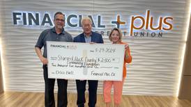 Financial Plus Credit Union donates $2,500 to Stayin’ Alive Disco Ball