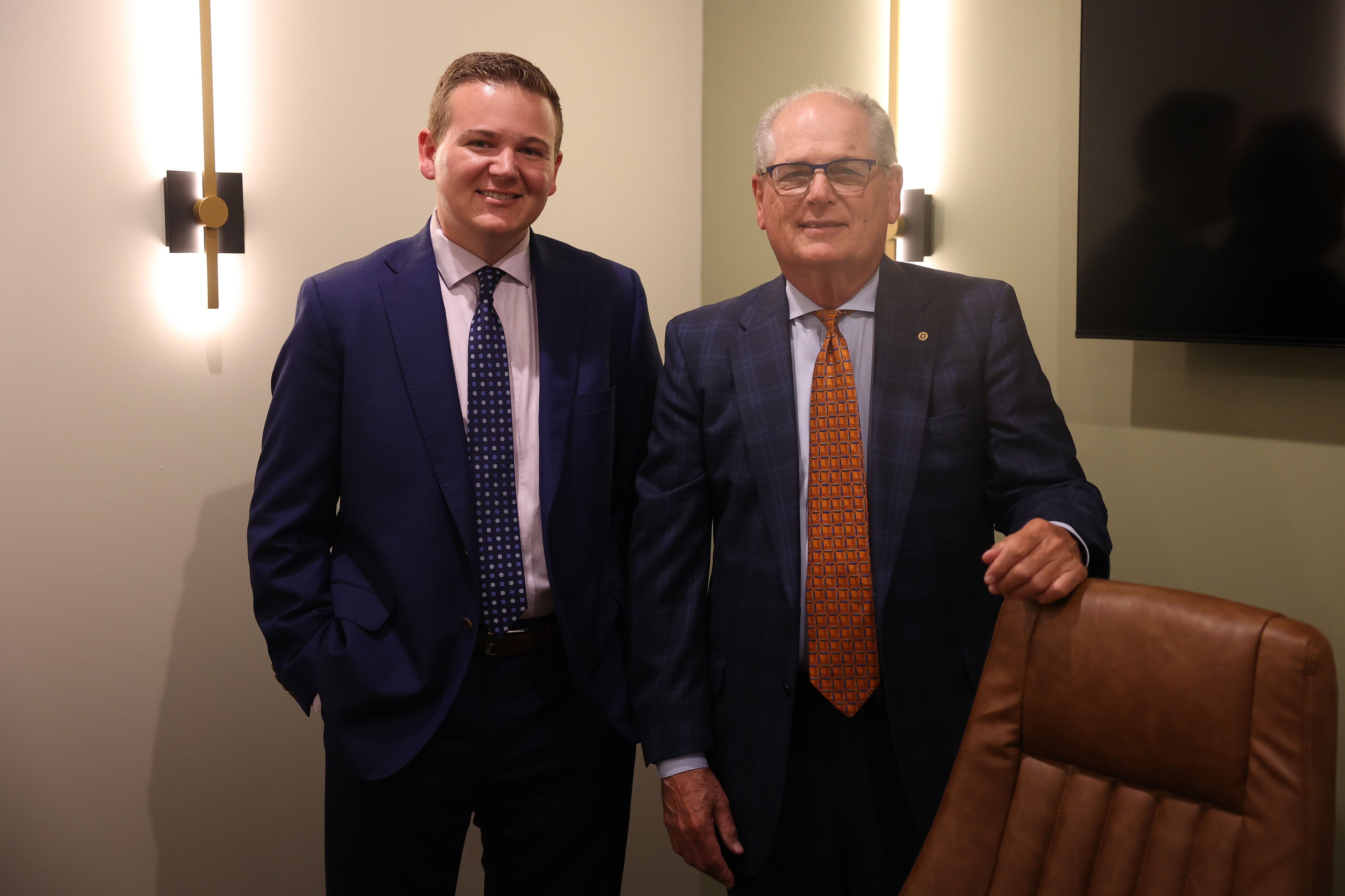 Robert Filotto, right, runs his accounting services business Filotto with his son Reid Filotto in Joliet.