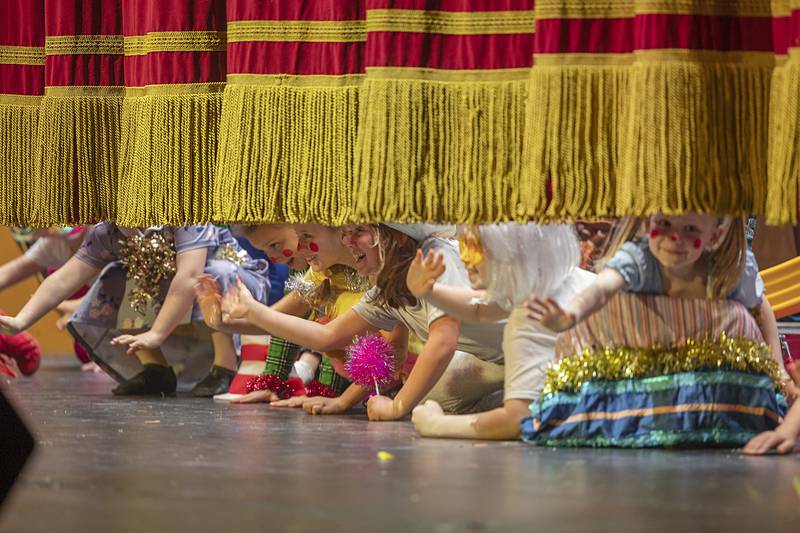 As the curtain falls, cast members take their final bows Friday, May 10, 2024 at the end of “Seussical Jr.”