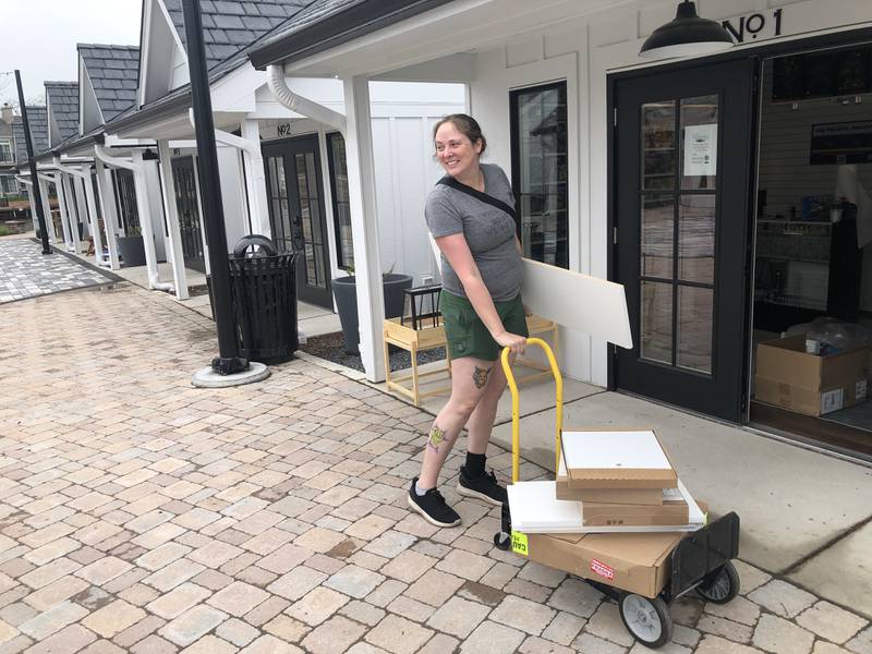 Jess Stetson has been hauling puzzles, Lego sets and games to The Pieceful Project, since she got the keys on April 19. The store is set to open on Friday, May 3, 2024.