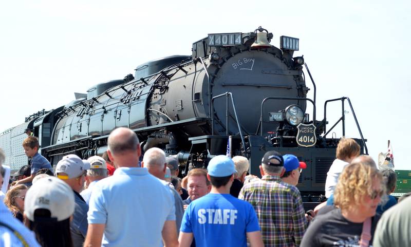 The Big Boy 4014 steam locomotive drew an estimated 61,000 people to a daylong event on Sunday, Sept. 8, 2024 in Rochelle.