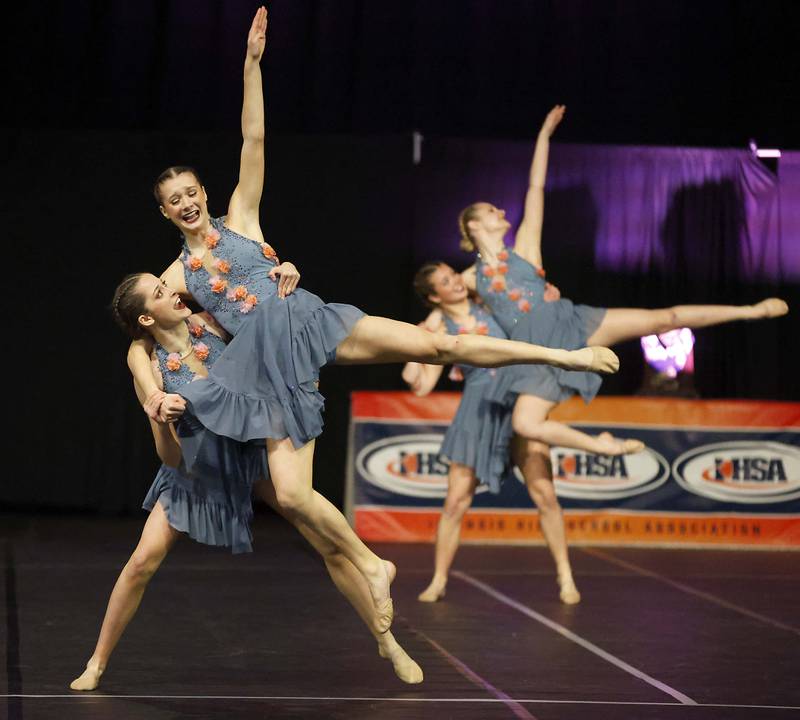 Geneva competes in the IHSA 2A Competitive Dance State Finals Saturday, Jan. 27, 2024 at Grossinger Motors Arena in Bloomington.