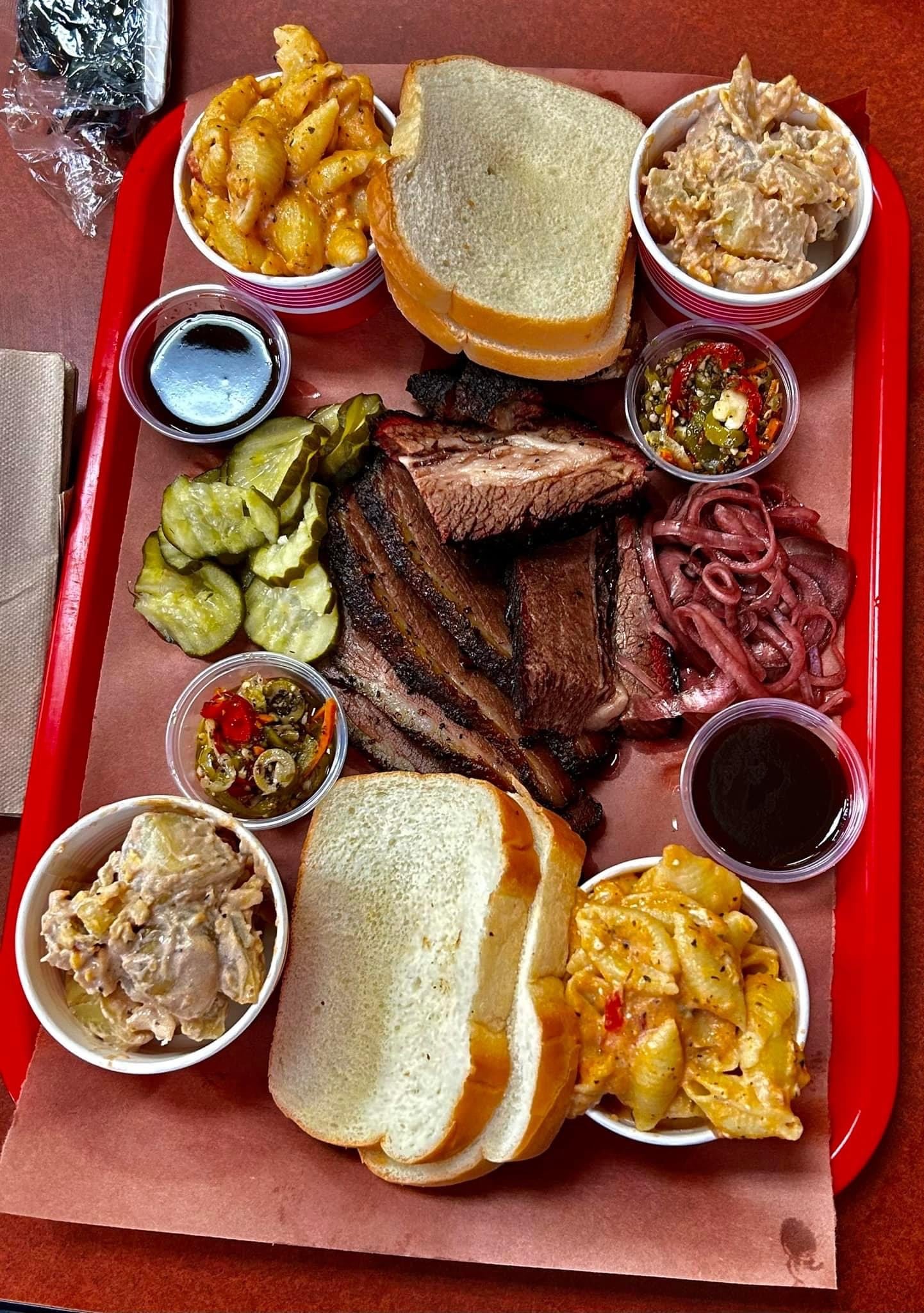 A plate of some of the options at DAMO BBQ, based in Kane County.