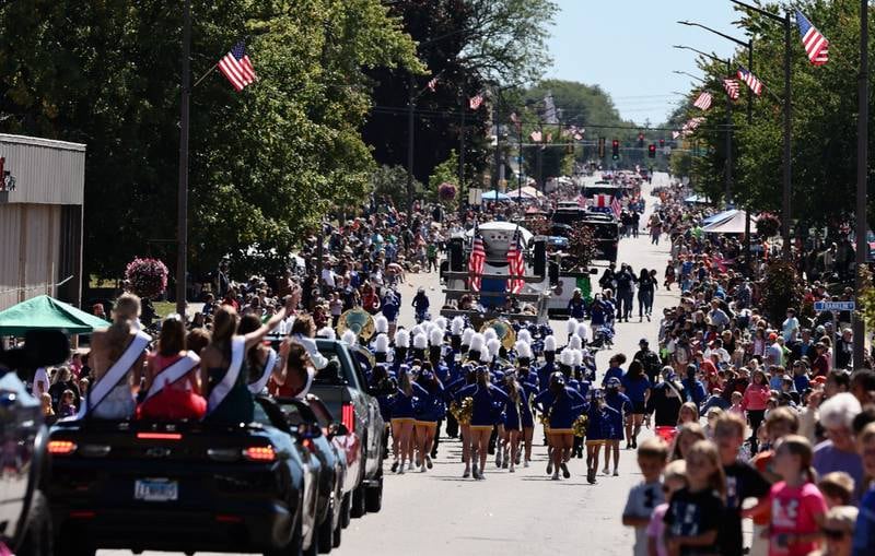 The homestead festival rolls down Main Street during the Homestead Festival on Saturday, Sept. 7,, 2024 in Princeton.