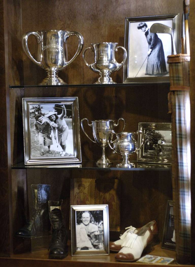 Women's golf memorabilia was part of an exhibit at the former Center For History in Wheaton.