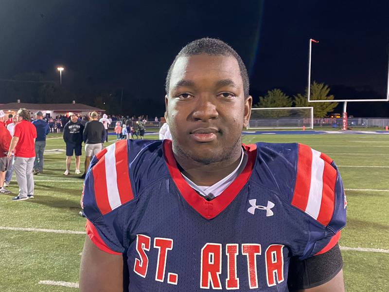 St. Rita running back DJ Stewart rushed for two touchdowns in the Mustangs' 30-6 win over Niles Notre Dame on Friday.