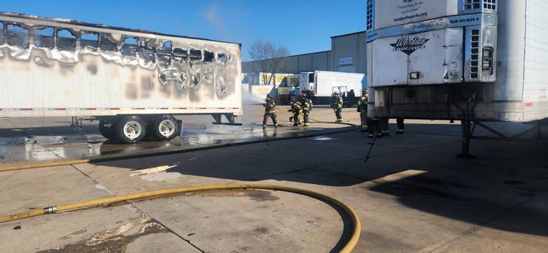 Joliet Fire Department responded to the 500 Block of Oak Leaf Court in the early afternoon on Wednesday, March 20. for reports of a semi-trailer fire.