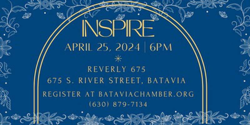 This year’s presenting sponsor for the Batavia Chamber of Commerce's Inspire event is the City of Batavia. Inspire 2024 will take place at 6 p.m. on Thursday, April 25.