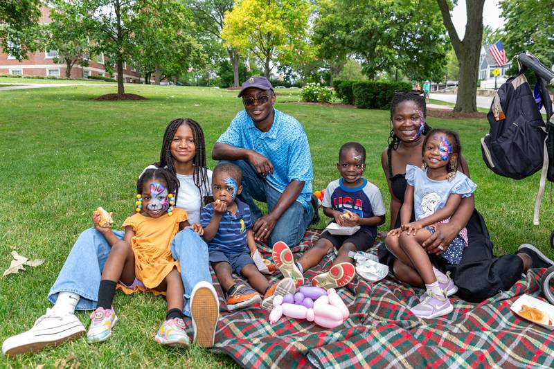 The Dumfeh family from LaGrange by way of Ghana at the Hinsdale 4th of July Family Celebration.  July 4th, 2024.