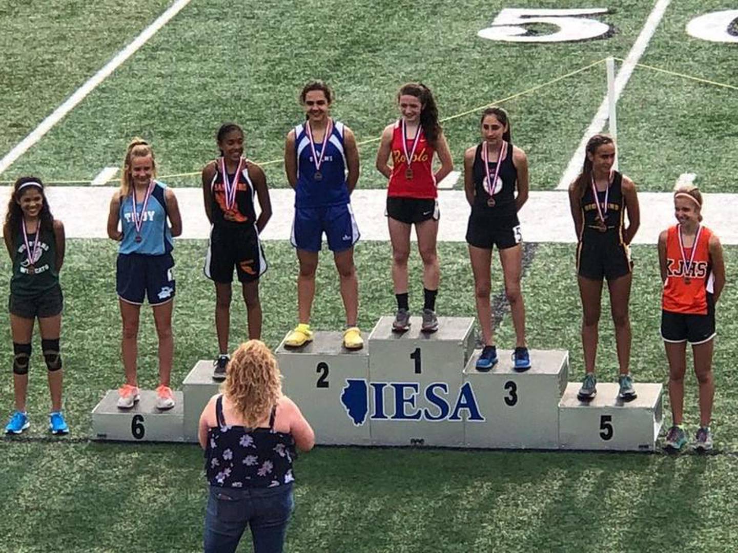 Girls Track and Field Batavia eighthgrader breaks two IESA records at