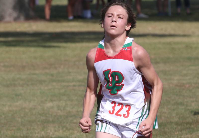 L-P's Gianni Verucchi runs in the Gary Coates Cross Country Invitational on Saturday, Sept. 14, 2024 Zearing Park in Princeton.