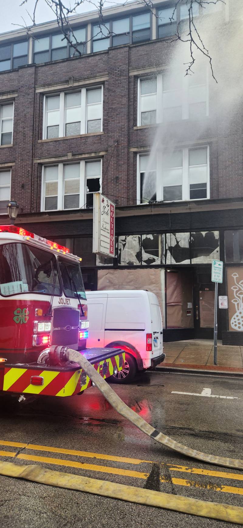 Joliet Fire Department crews responded at 5:15 p.m. to a report of a fire at 22 W. Clinton St. in Joliet on Monday, April 1, 2024.