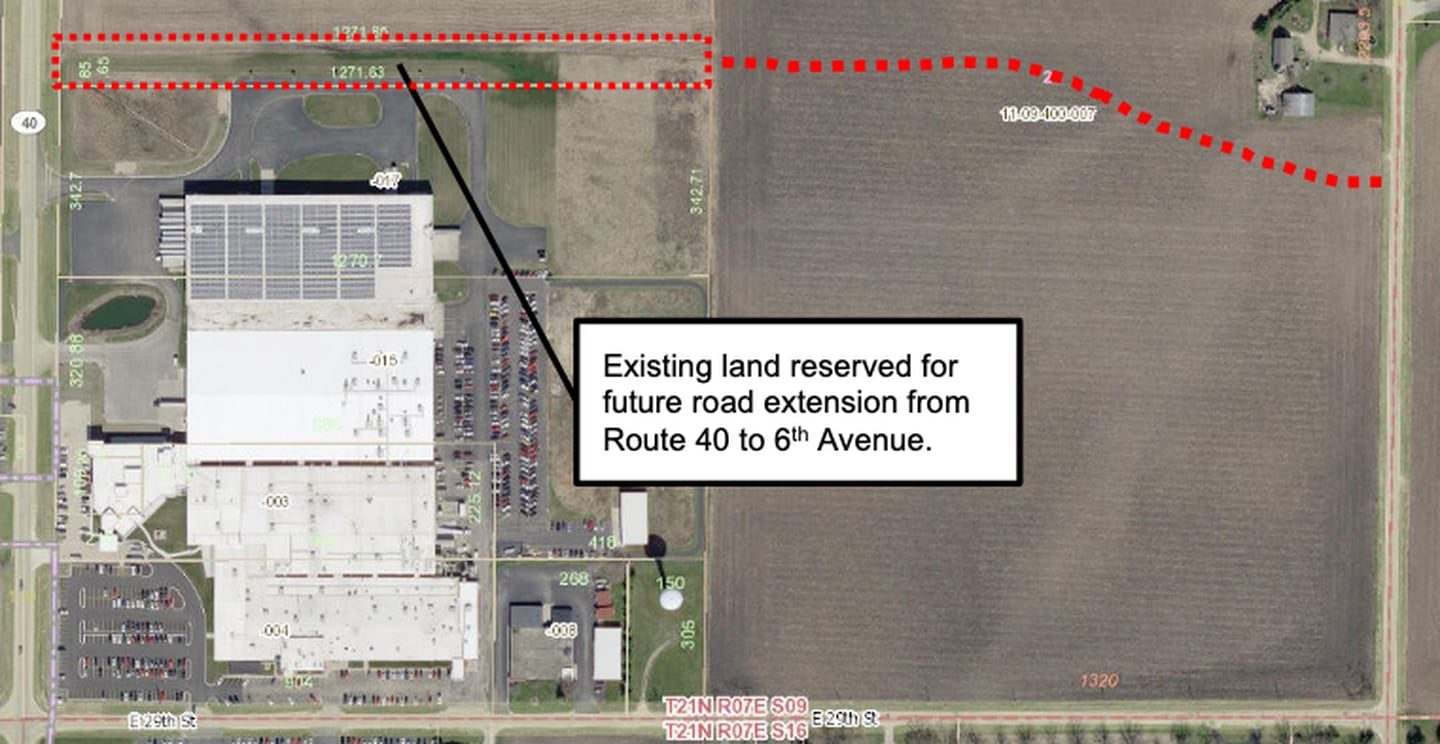 The city of Sterling has set aside land for a a road that will run from state Route 40 to Sixth Avenue, and the proposed Nexamp solar farm would be in the way.