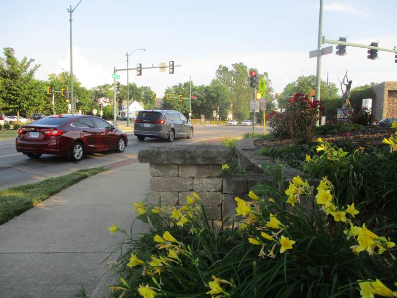 Joliet plans to improve the appearances of heavily traveled entryways into the city, like this Six Corners intersection, with a $542,000 landscaping plan. June 17, 2024