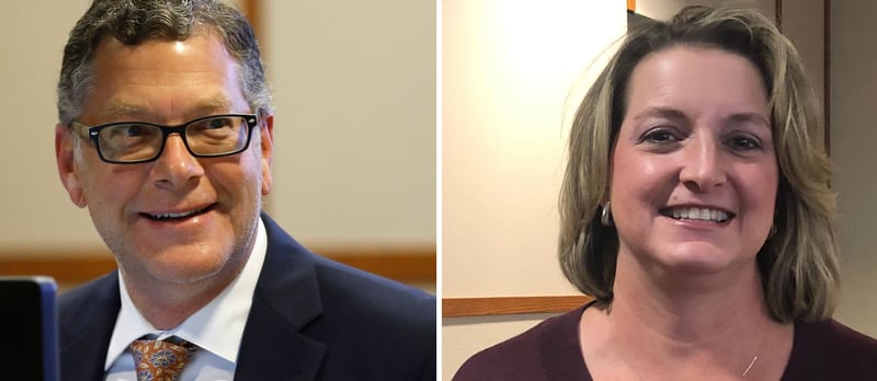 Republican McHenry County Board Chair Mike Buehler faces a challenge from Democratic Kelli Wegener in the 2024 election.