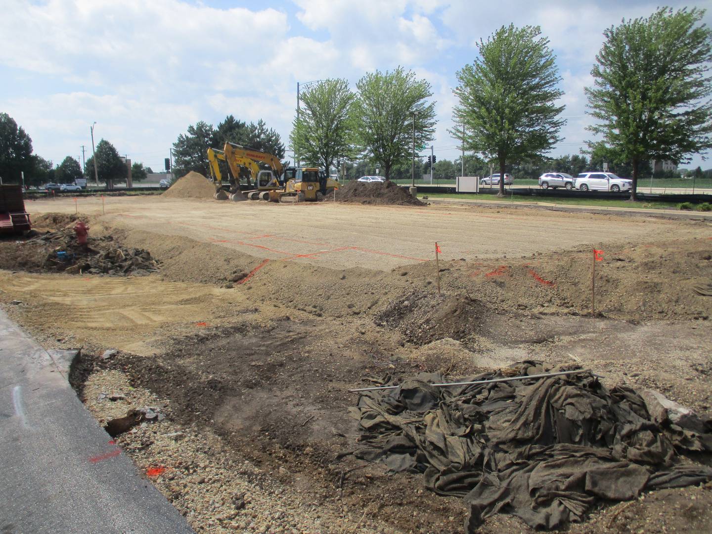 Site preparation work shows the location for the new Chipotle Mexican Grill restaurant on East Veterans Parkway (Route 34) in Yorkville. (Mark Foster -- mfoster@shawmedia.com)