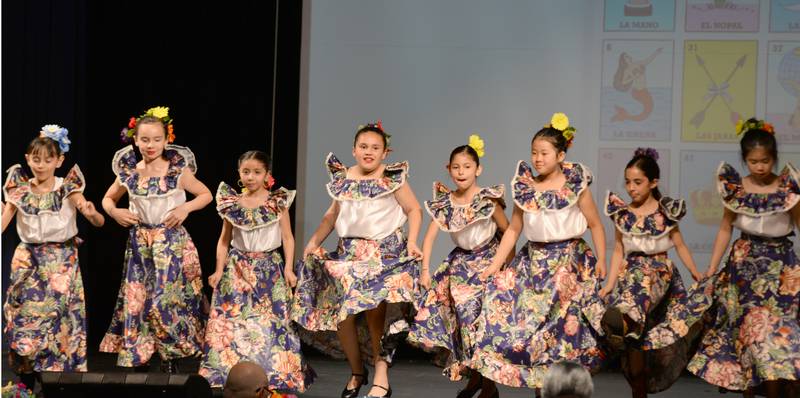 Congress Park Elementary School students perform in the La Grange District 102 Expo de Bellas Artes at Park Junior High in La Grange Friday, April 19, 2024.