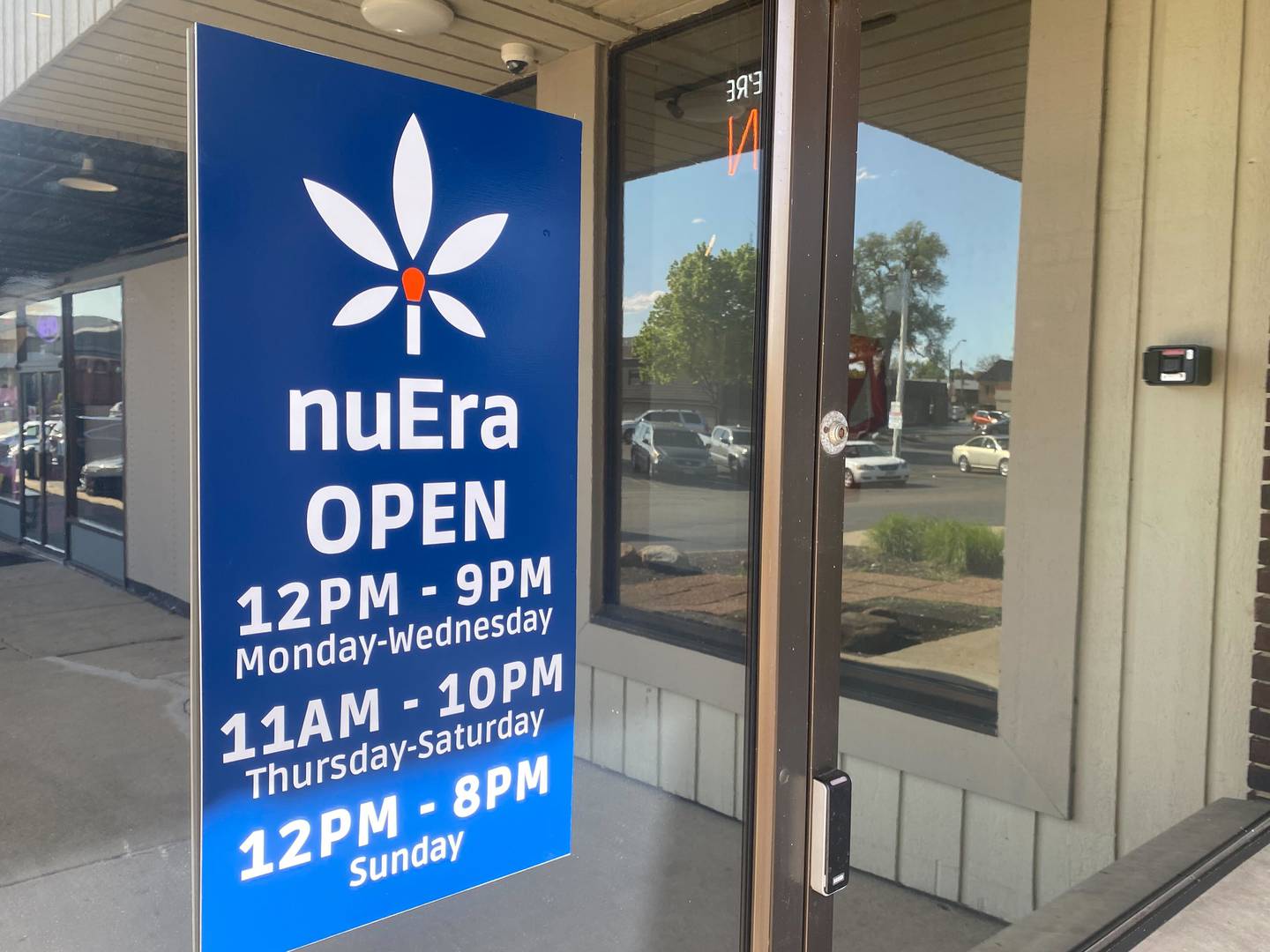 NuEra cannabis dispensary, 818 W. Lincoln Highway in the Junction Shopping Center in DeKalb, shown here May 8, will hold its grand opening May 23, 2024. It will be the second recreational marijuana dispensary in DeKalb County.