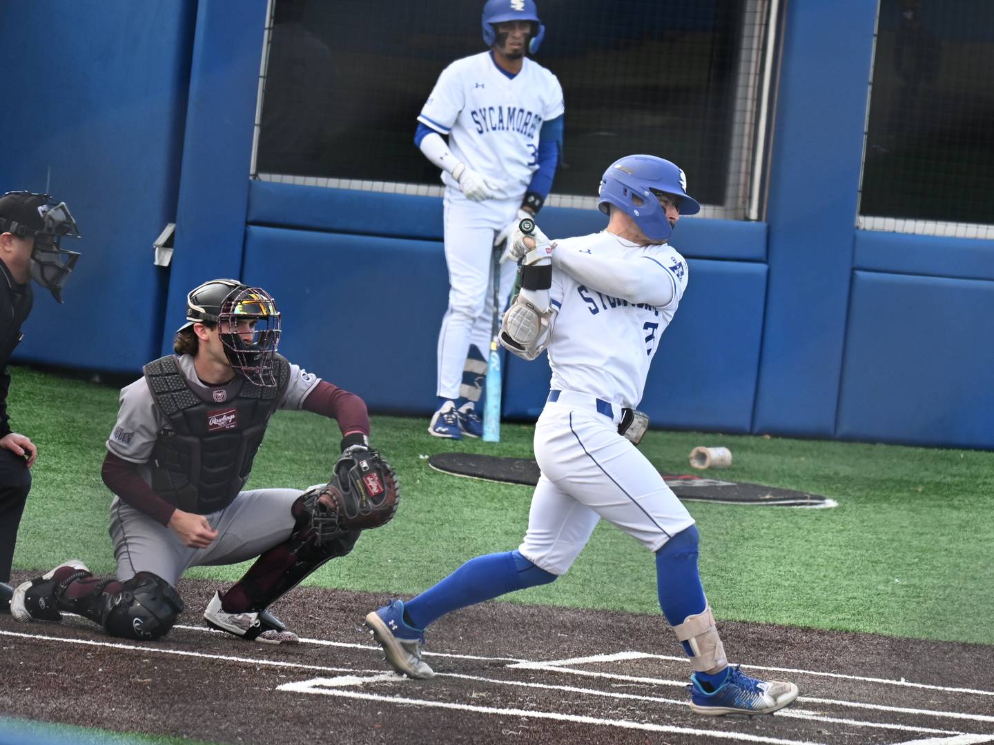 Prairie Ridge graduate Dom Listi rips a hit this season for Indiana State. Listi will play his remaining final collegiate season with Clemson.