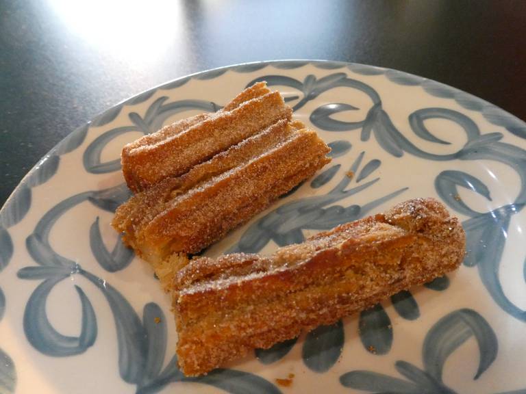 Churros, $4 each, at Taqueria Taquitos, a new Mexican restaurant in Lake in the Hills that takes the place of the Rock N Grill off Randall Road.