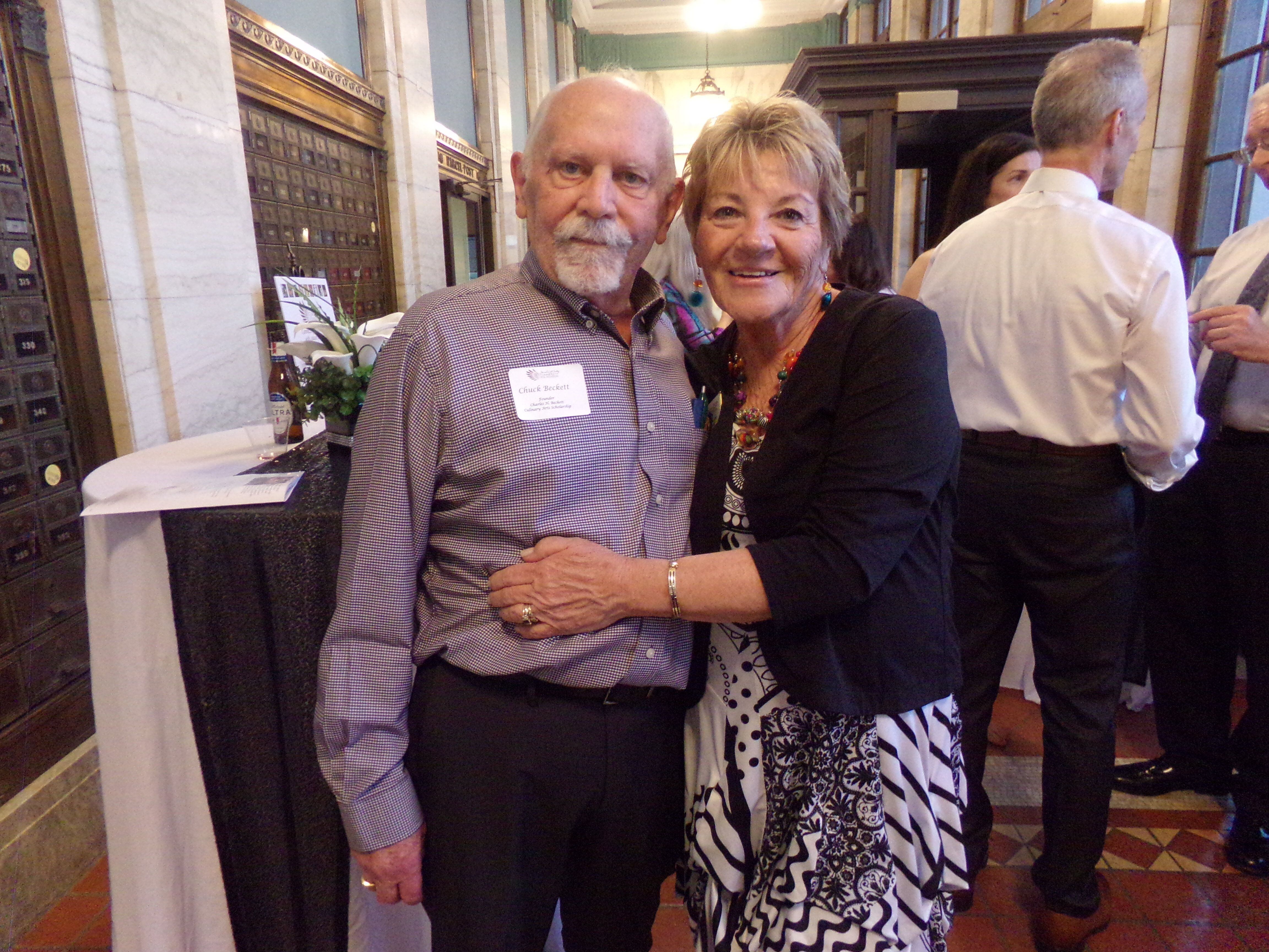 Starved Rock Country Community Foundation co-founders Chuck and Pamela Beckett pose for a photo Thursday, June 1, 2023, during an event thanking supporters and introducing new director Fran Brolley.