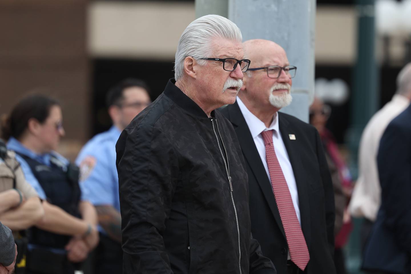 Will County State’s Attorney James Glasgow attends the Will County Law Enforcement Memorial ceremony on Thursday, May 9, 2024 in downtown Joliet.