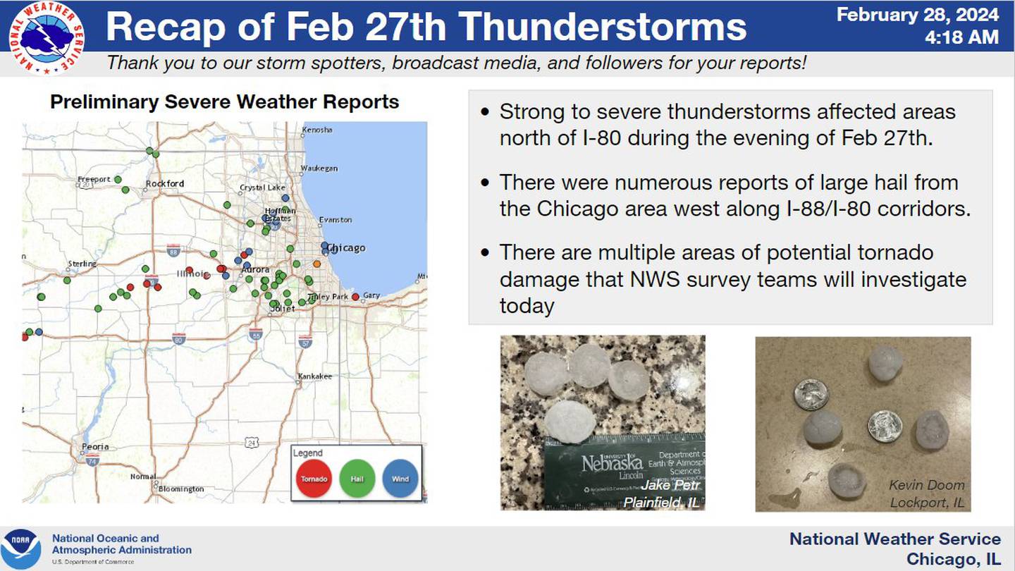 A recap of February 27, 2024 storms from the National Weather Service