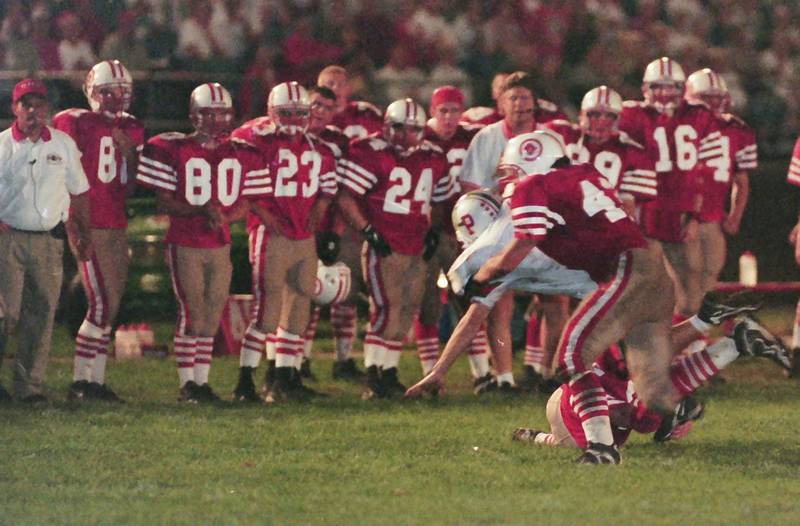 L-P and Ottawa play football during the "Gridiron Game"  on Sept. 25, 1998 at Ottawa High School.