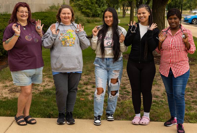 (Left to right); Michele Lidren, Melissa Huneke, Leslie Hernandez, Keyle Brown, and Foluke Esan