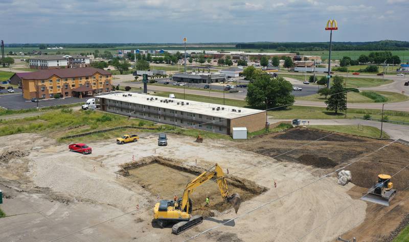 Crews begin construction on Popeyes just west of  the intersection of Trompeter Road and May Roads on Thursday, June 13, 2024