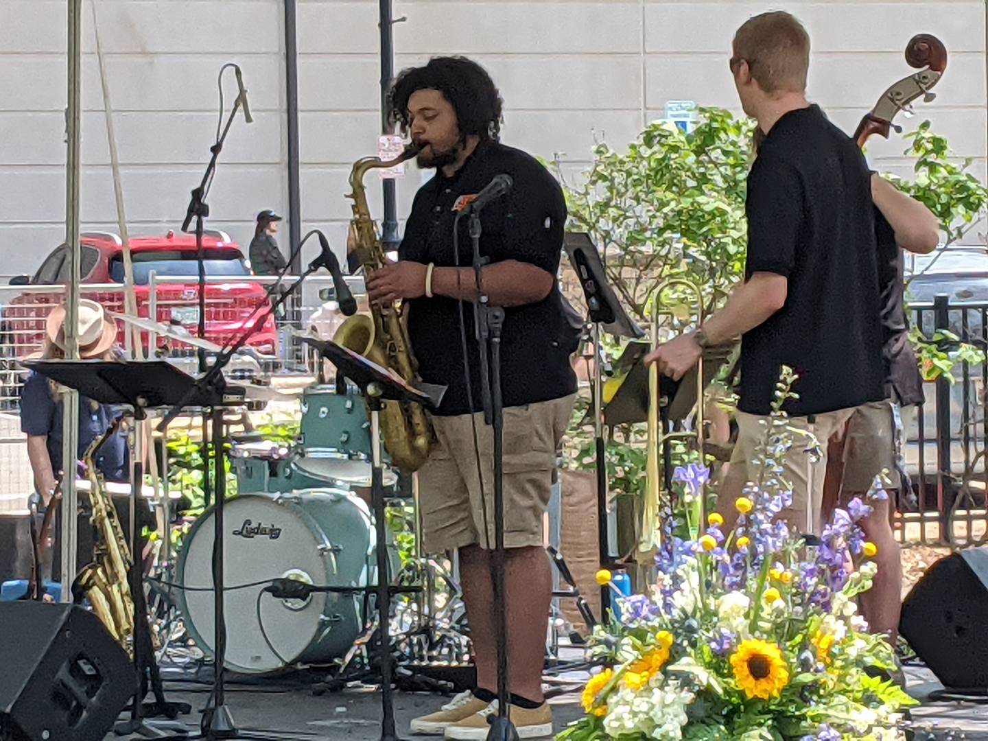 The Lil’ Big Band performed Sunday at Wine on the Fox. The members of the jazz combo grew up in Oswego.