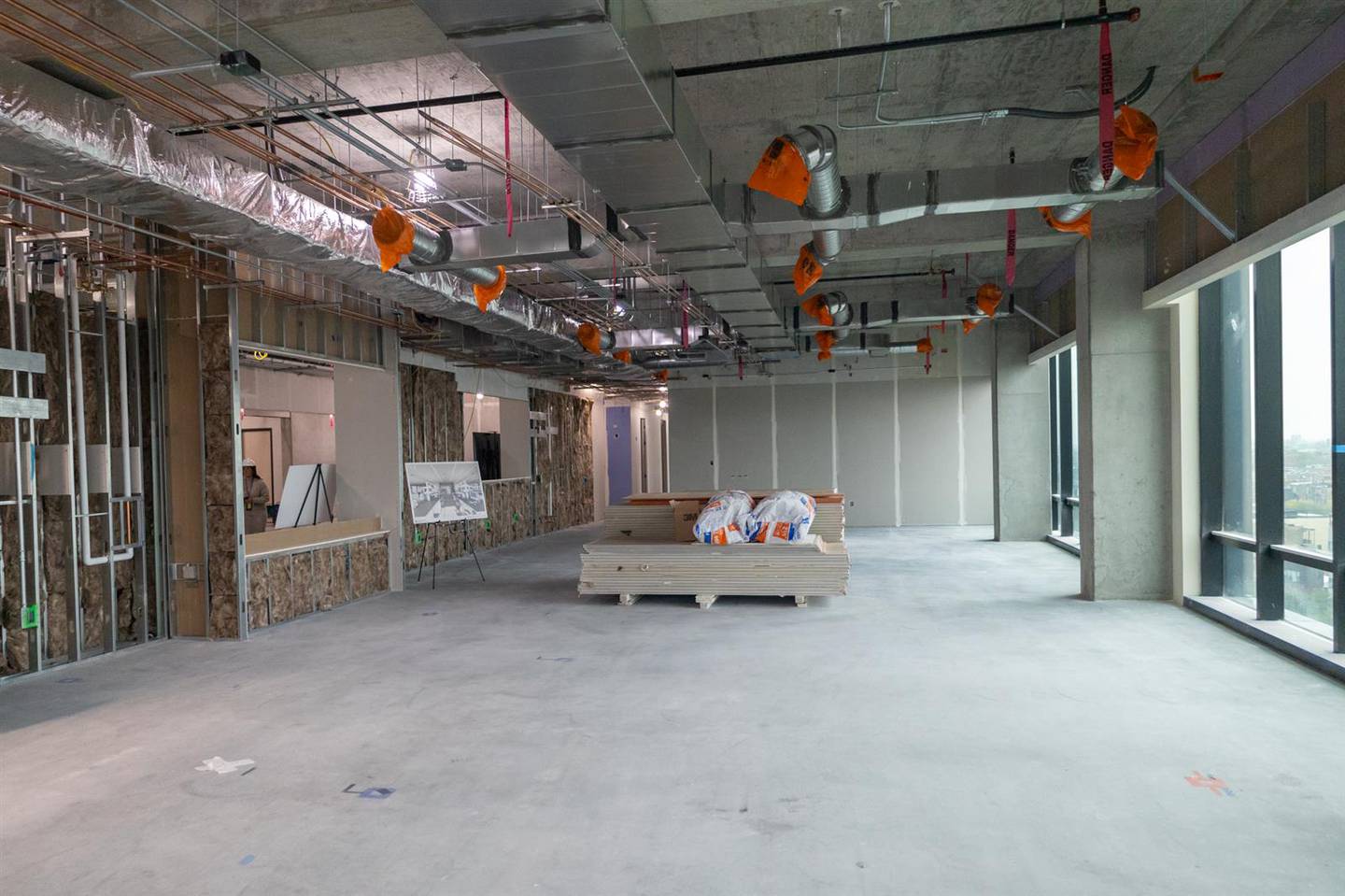 The under-construction lab space at the Chan Zuckerberg Biohub is pictured in Chicago.